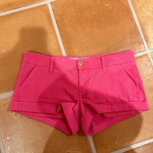 Abercrombie & Fitch Pink Cuffed Cotton Shorts